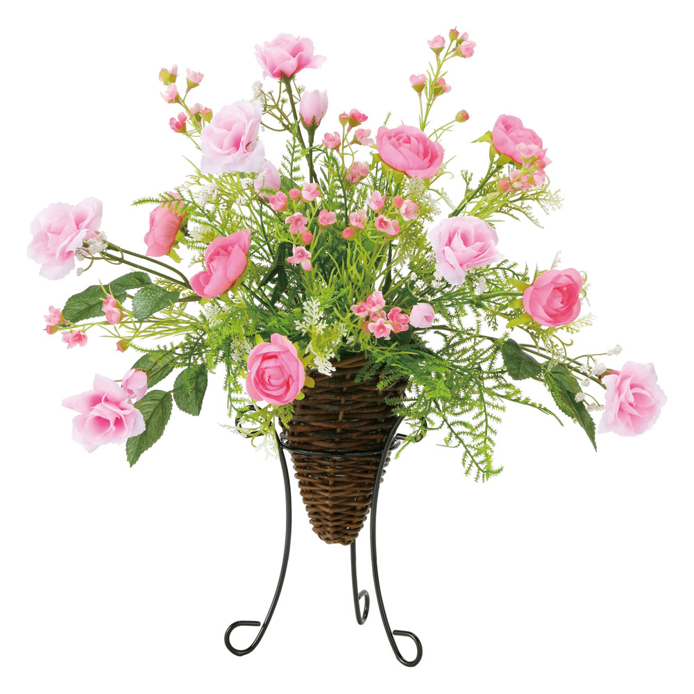 アートフラワー アニエラ 〔テーブルタイプ〕 光触媒 造花 人工 インテリア フラワー アレンジメント おしゃれ ギフト プレゼント 御祝 部屋に飾る 花 アートフラワー ツインソフトロ−ズ 〔テーブルタイプ〕 光触媒 造花