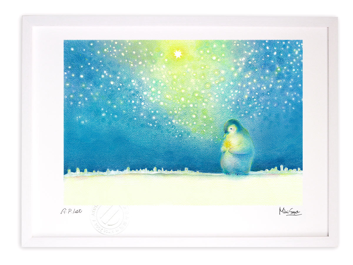 最大100%ポイントバック！限定抽選 版画 絵画 君に幸あれ MiniSaya/インテリア 額入り 風景画 ポスター アート アートパネル リビング 玄関に飾る　風水 プレゼント モダン アートフレーム 寝室 油絵 おしゃれ 壁掛け 絵