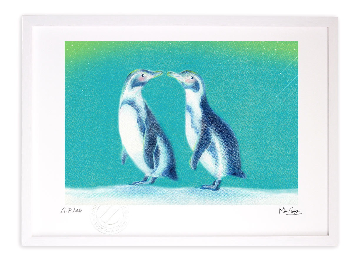 版画 絵画 お友達になろう Minisaya インテリア 壁掛け 額入り 風景画 ポスター アート アートパネル リビング 玄関に飾る 風水 プレゼント モダン アートフレーム 寝室 油絵 おしゃれ Mサイズ Andapt Com