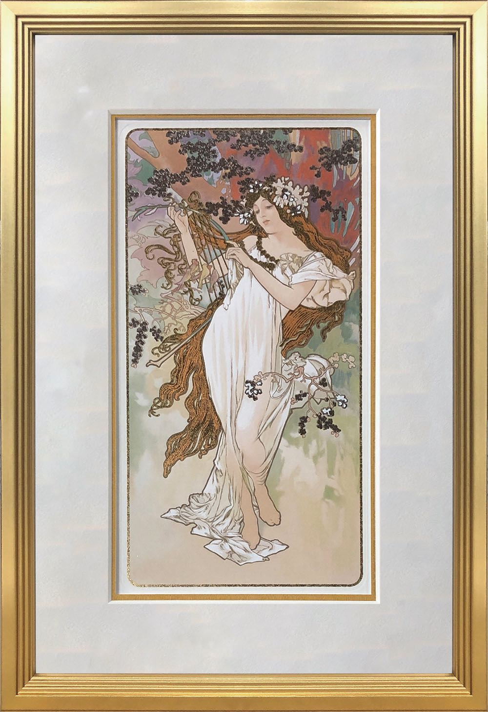 楽天市場】アルフォンス・ミュシャ 桜草 シルクスクリーン 版画