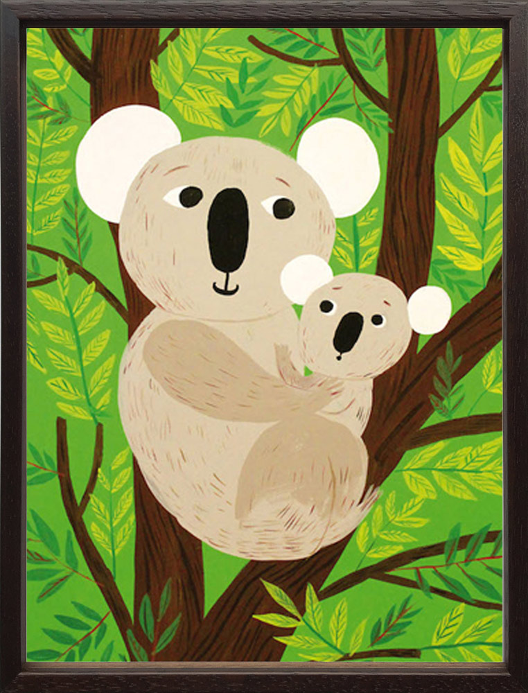 マッティ ピックヤムサ アートフレーム かわいい 壁掛け 絵画 絵画 玄関 動物 飾る インテリア 北欧 コアラ 額入り リビング 動物 親子 かわいい プレゼント ギフト ポスター Mサイズ 巣ごもり 絵画 壁飾り 風景専門店あゆわらおしゃれな壁掛けアートは リビングや