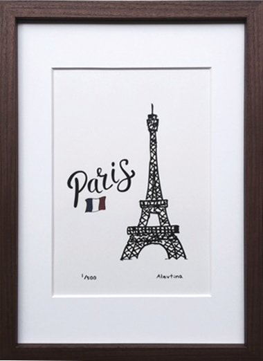 楽天市場】版画 絵画 エッフェル塔とパリ001 パリ/インテリア 額入り