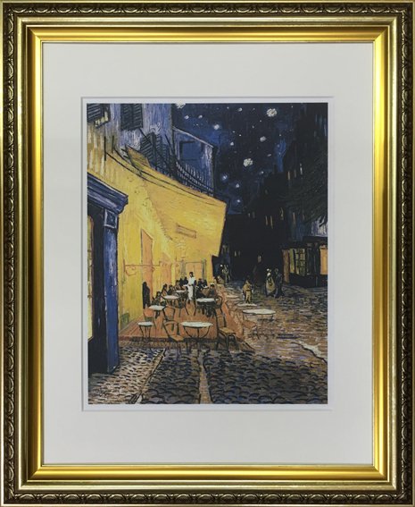 楽天市場】絵画 ゴッホ「夜のカフェテラス」/インテリア 額入り 額装込