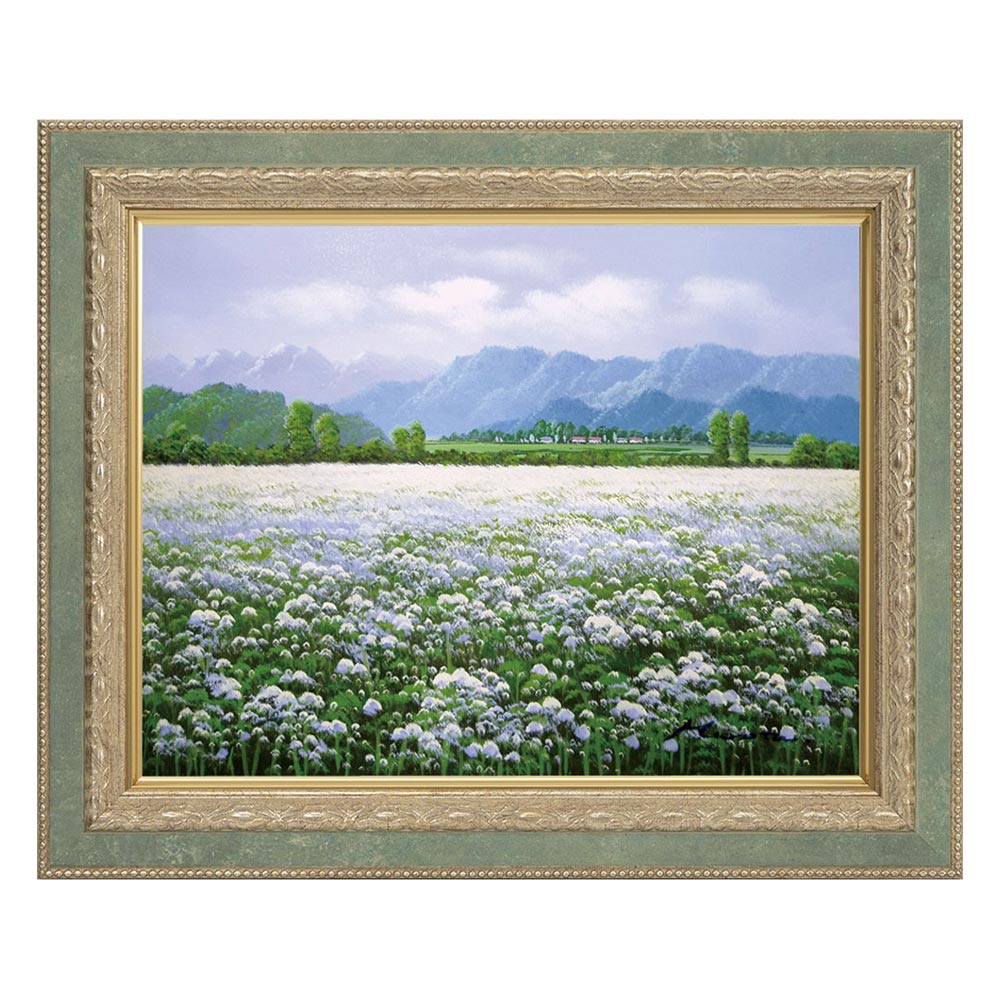 油絵「戸隠風景（牧場）」 '59 絵画 F6