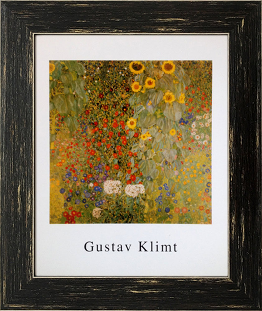 楽天市場 名画アートフレーム ひまわりの咲く農家の庭 グスタフ クリムト Gustav Klimt 額入り 絵画 絵 壁掛け アート リビング 玄関 トイレ インテリア かわいい 壁飾り 癒やし プレゼント ギフト アートパネル ポスター アートフレーム おしゃれ Mサイズ 絵画 壁