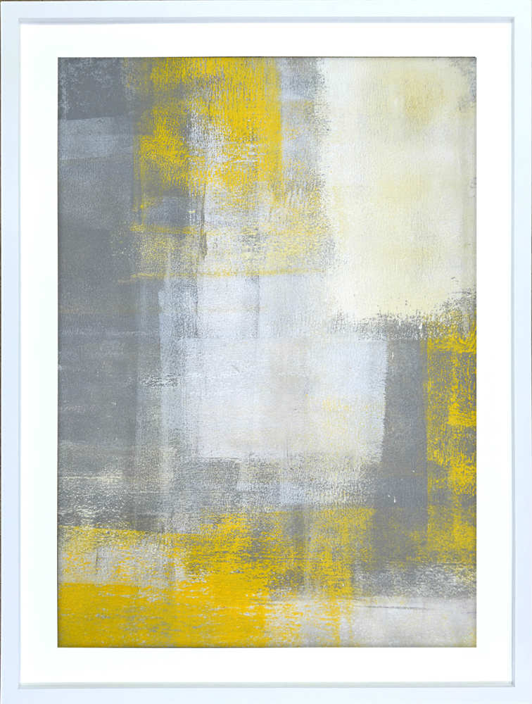 絵画 抽象画 グレー アンド イエロー/額入り 絵画 絵 壁掛け アート リビング 玄関 トイレ インテリア かわいい 壁飾り 癒やし プレゼント ギフト アートパネル ポスター アートフレーム おしゃれ 4Lサイズ