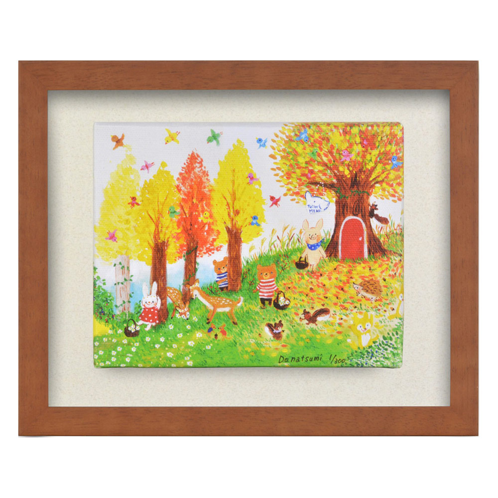 絵画 インテリア 額付(銀) 油絵 F4-040314 可愛い子供たち 雨あがり znd-62062.jpg