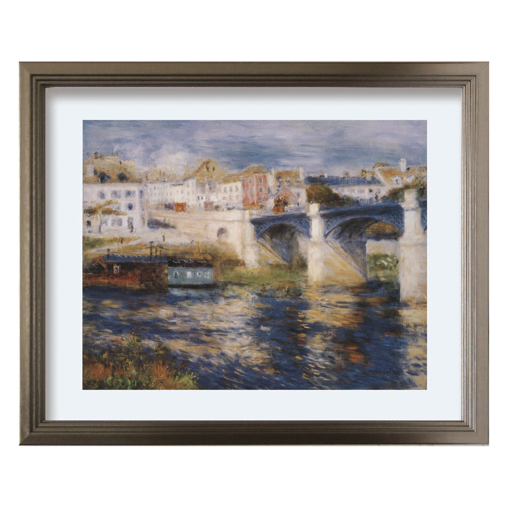 アーチ橋のある風景 風景画 自然 手描き 原画 水彩画 4号サイズ