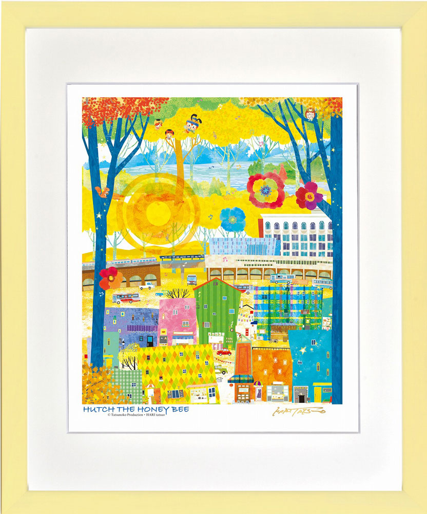 楽天市場】絵画 はり たつお HUTCH 秋の吉祥寺井の頭公園(大全紙