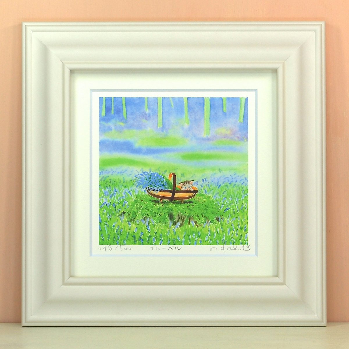 【絵画壁掛け】ブルーベル〔栗乃木ハルミ・くりのきはるみ〕/268x268x0/S/