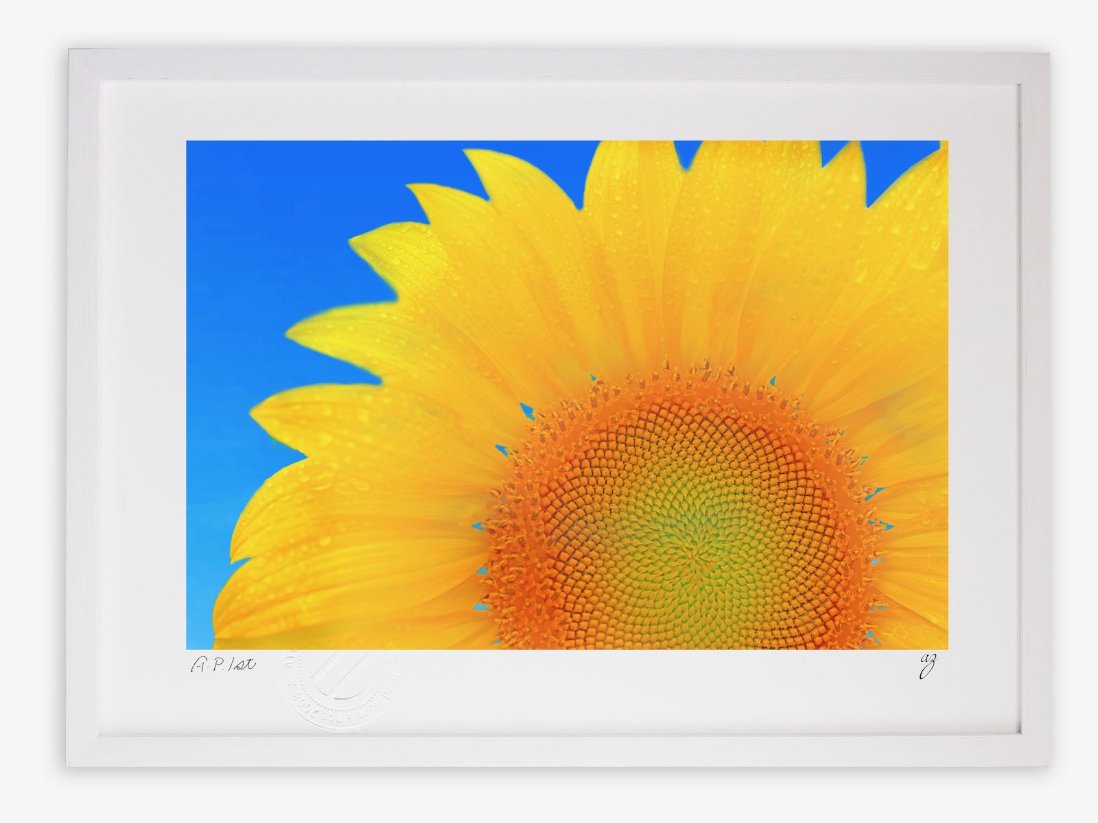 最大100%ポイントバック！限定抽選 版画 絵画ひまわり03/インテリア 額入り 額装込 風景画 油絵 ポスター アート アートパネル リビング 玄関 プレゼント モダン アートフレーム 飾る おしゃれ 壁掛け 絵