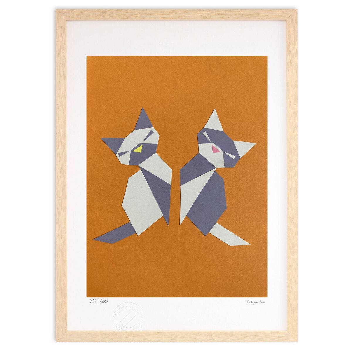 楽天市場】版画 山城隆一 「ねこのいる風景」 リトグラフ 額入り