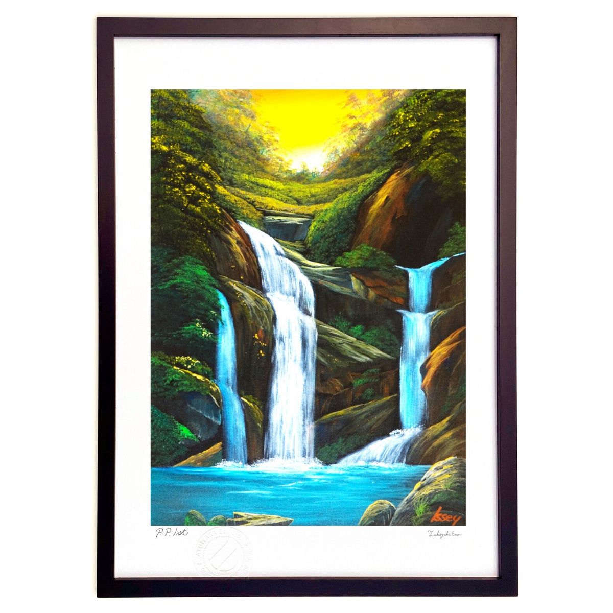 佐々木友、【睡蓮の池】、希少な大判額装用画集より、美品、日本人画家 佐々木友、【睡蓮の池】、希少な大判額装用画集より、美品、日本人