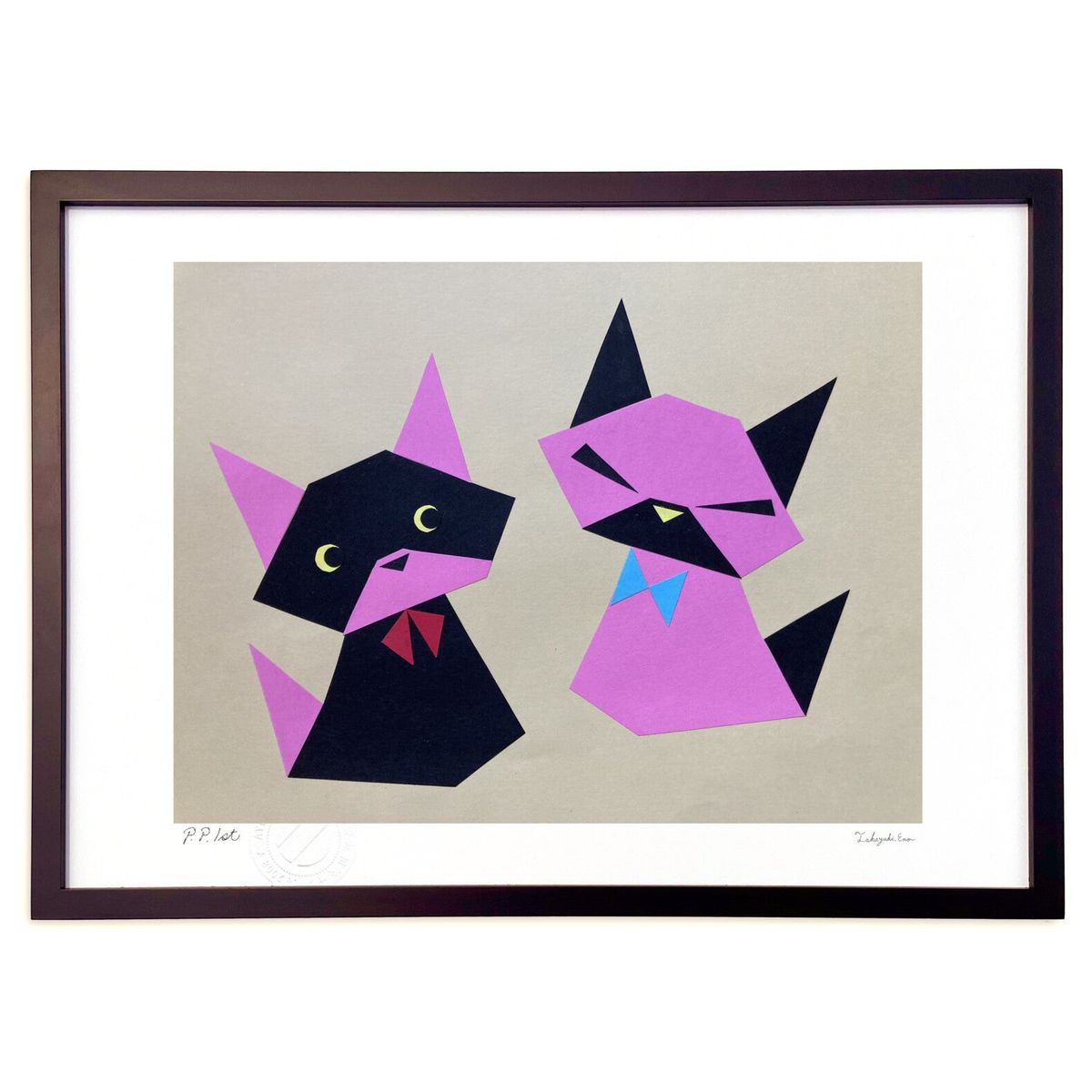 楽天市場】猫 絵画 可愛い絵 銅版画 エッチング 鷹塀三奈 「GOOD NIGHT