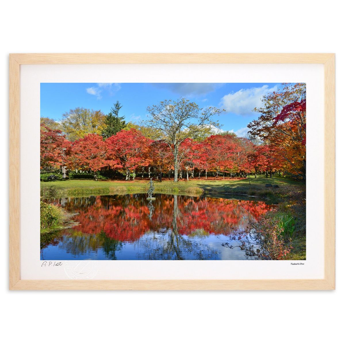 楽天市場】【スーパーSALE半額】アートフォト 絵画 カラマツの紅葉4