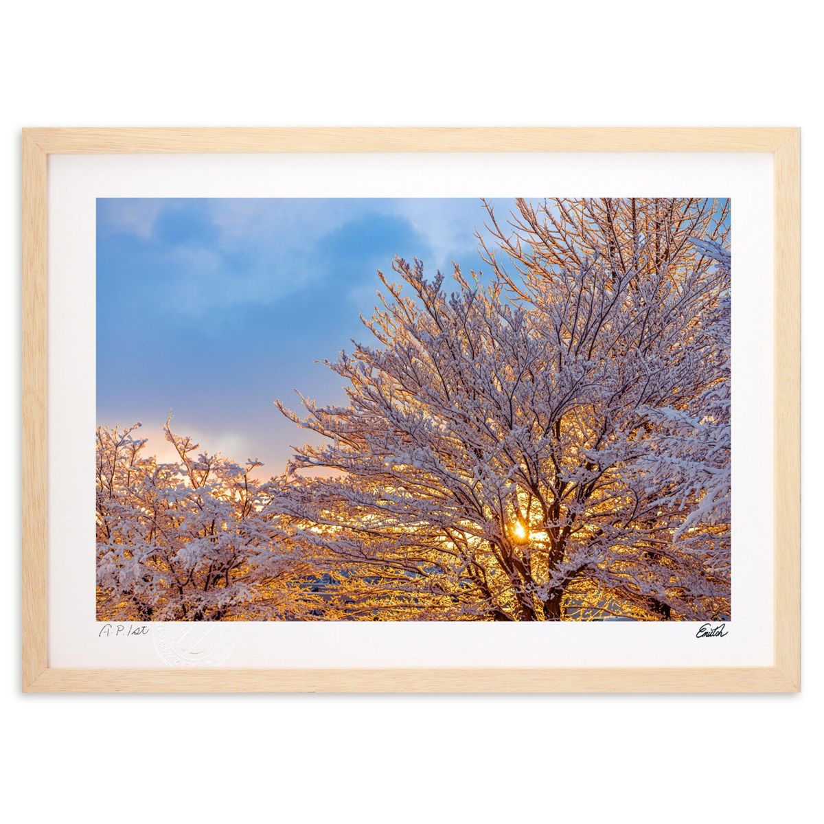 楽天市場】絵画 インテリア 壁掛け 額入り【駆け抜けろ】額絵 雪 雪景