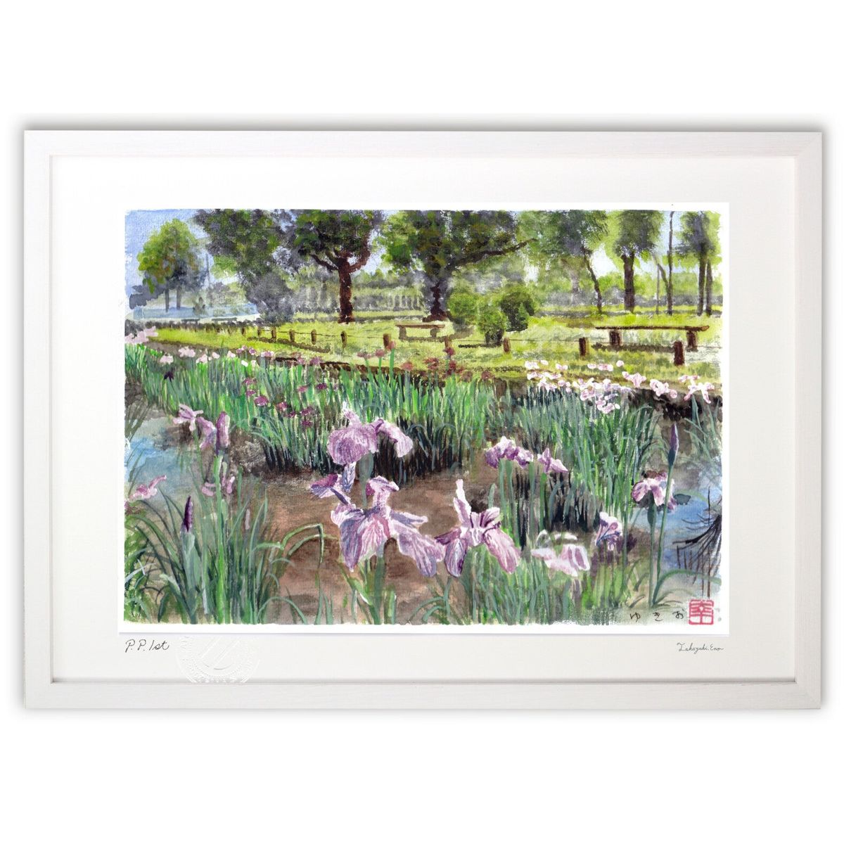 楽天市場】三輪晁勢 菖蒲 花 絵画 和風 リトグラフ 版画 インテリア