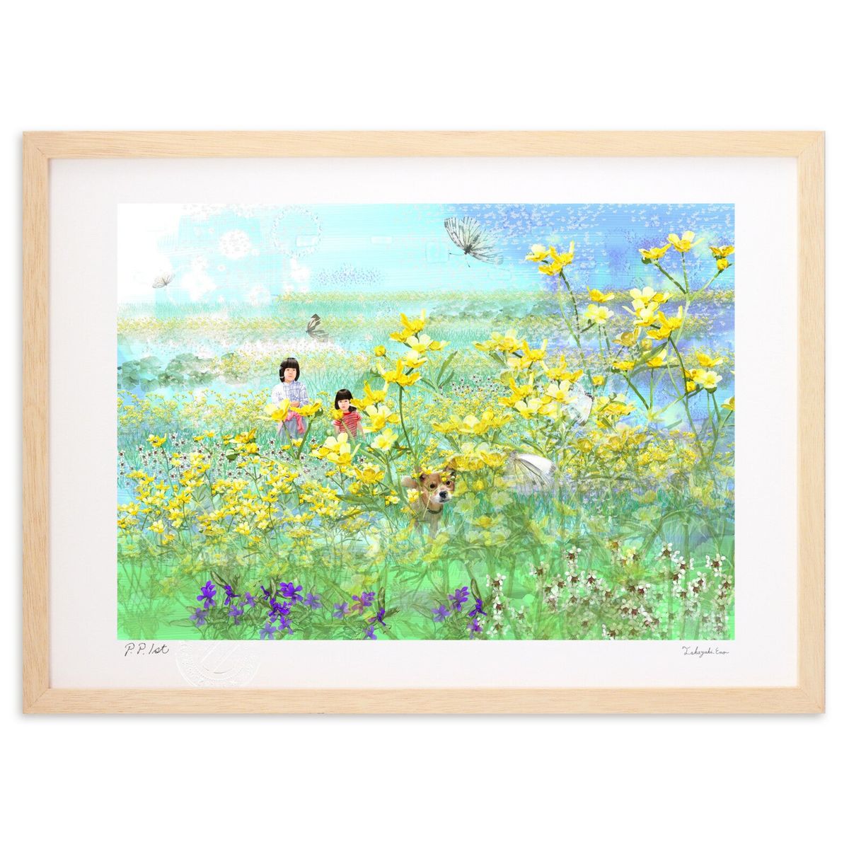 楽天市場】【作家名】金城亨【作品名】湖月 風景画 湖 絵画 日本画 額