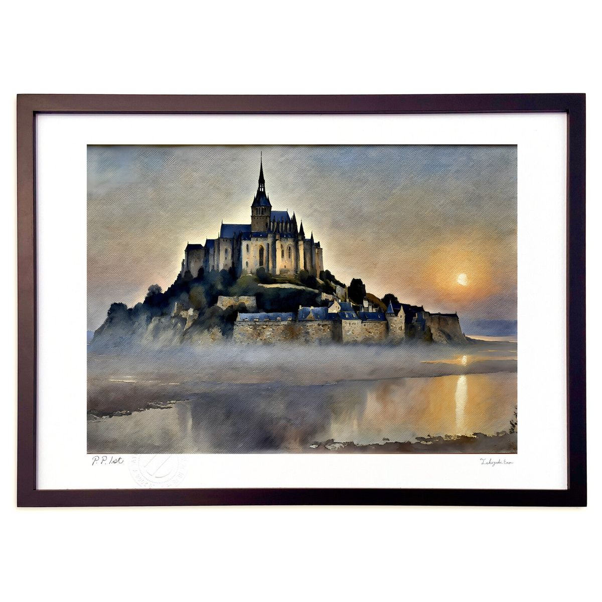 楽天市場】モン・サン・ミシェル 絵画 風景画 フランス 世界遺産 版画