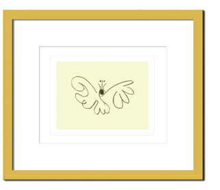名画・抽象画 Pablo Picasso パブロ ピカソ Le papillon(ル パピヨン)/インテリア 額入り 額装込 風景画 油絵 ポスター アート アートパネル リビング 玄関 プレゼント モダン アートフレーム 飾る 3Lサイズ おしゃれ 壁掛け 絵|絵画・壁飾り 風景専門店あゆわら