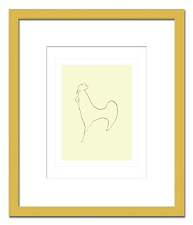 名画・抽象画 Pablo Picasso パブロ ピカソ Coq Detail 1907(コック ディテール 1907)/インテリア 飾る 額入り 油絵 ポスター アート 印象派 直筆 ビーチ アートパネル リビング 玄関 プレゼント フック 民家 花 アートフレーム 飾る 3Lサイズ おしゃれ 壁掛け 絵｜絵画・壁飾り　風景専門店あゆわら