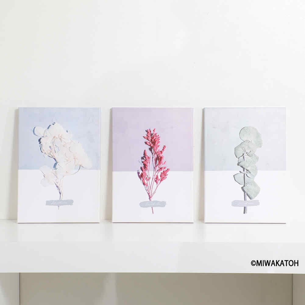 キャンバスパネル ボタニカルシリーズ 3枚セット 3Lサイズ シンプル インテリア アート 入門 絵画 おしゃれ 壁掛け 絵｜絵画・壁飾り　風景専門店あゆわら
