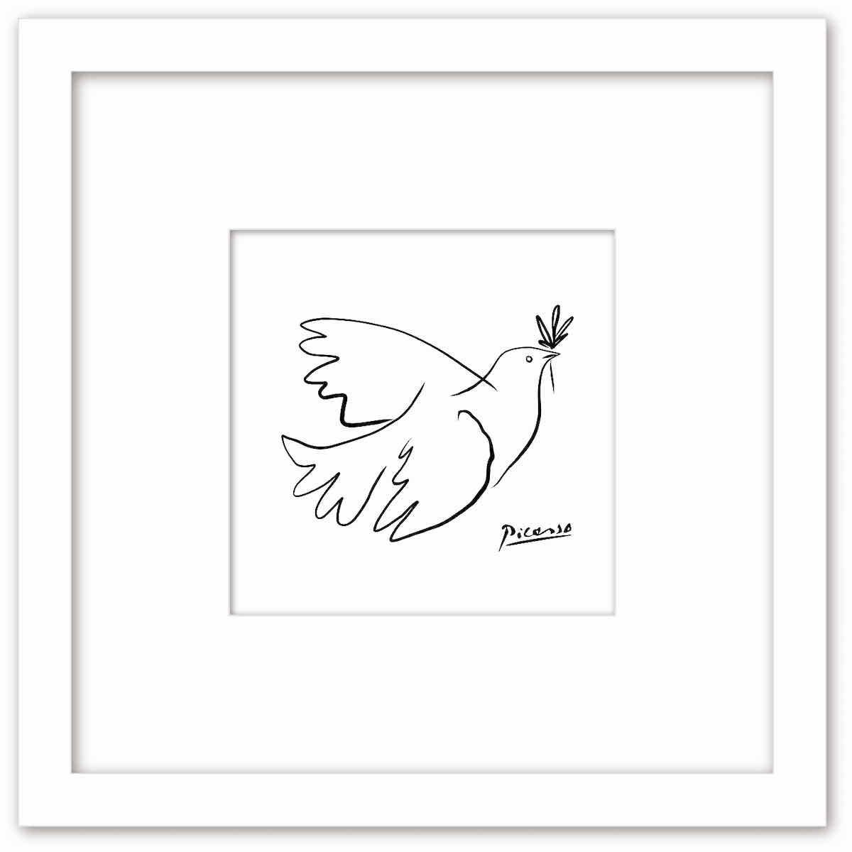 絵画　白いハト　日本画　額縁入り 黒沢吉蔵作】 日本画 「霽れる斑鳩」 P30号 額縁 絵画 美術 芸術
