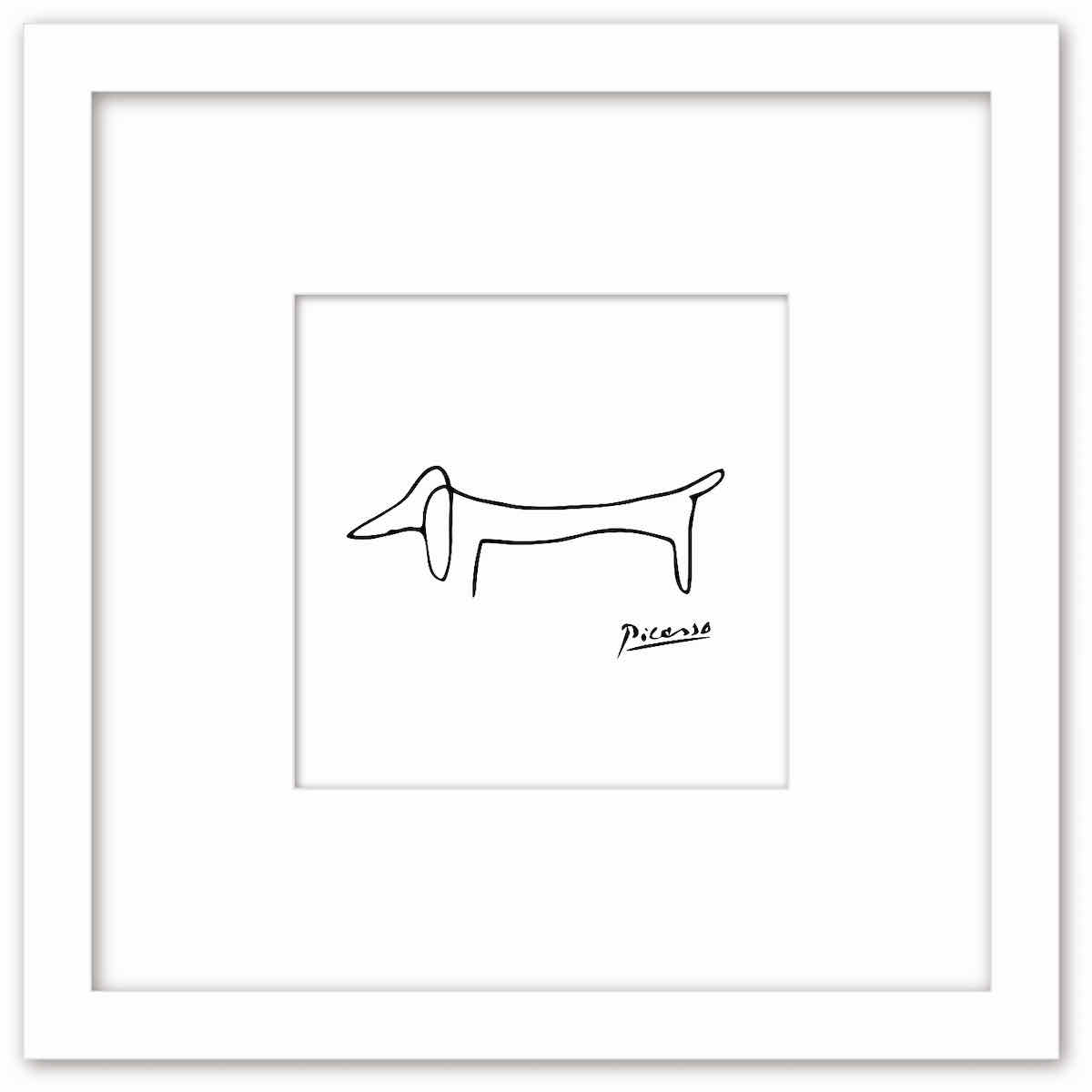 楽天市場】名画 ラインアート パブロ・ピカソ 署名入り Le chien 犬