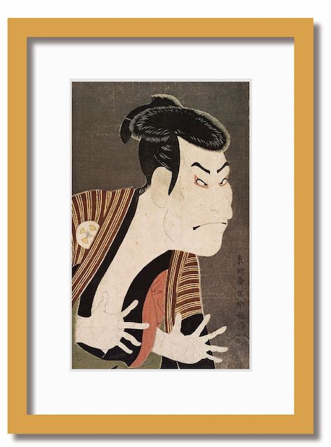 【浮世絵貼り絵アート】東洲斎写楽オマージュ／三代目大谷鬼次の奴江戸兵衛／和モダン アートポスター】 東洲斎写楽 三代目大谷鬼次の奴江戸兵衛