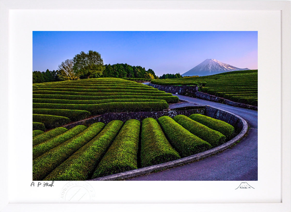 最大100%ポイントバック！限定抽選 版画 絵画 大淵笹場 インテリア 額入り 富士山 額装込 風景画 油絵 ポスター アート アートパネル リビング 玄関 プレゼント モダン アートフレーム 飾る おしゃれ 壁掛け 絵