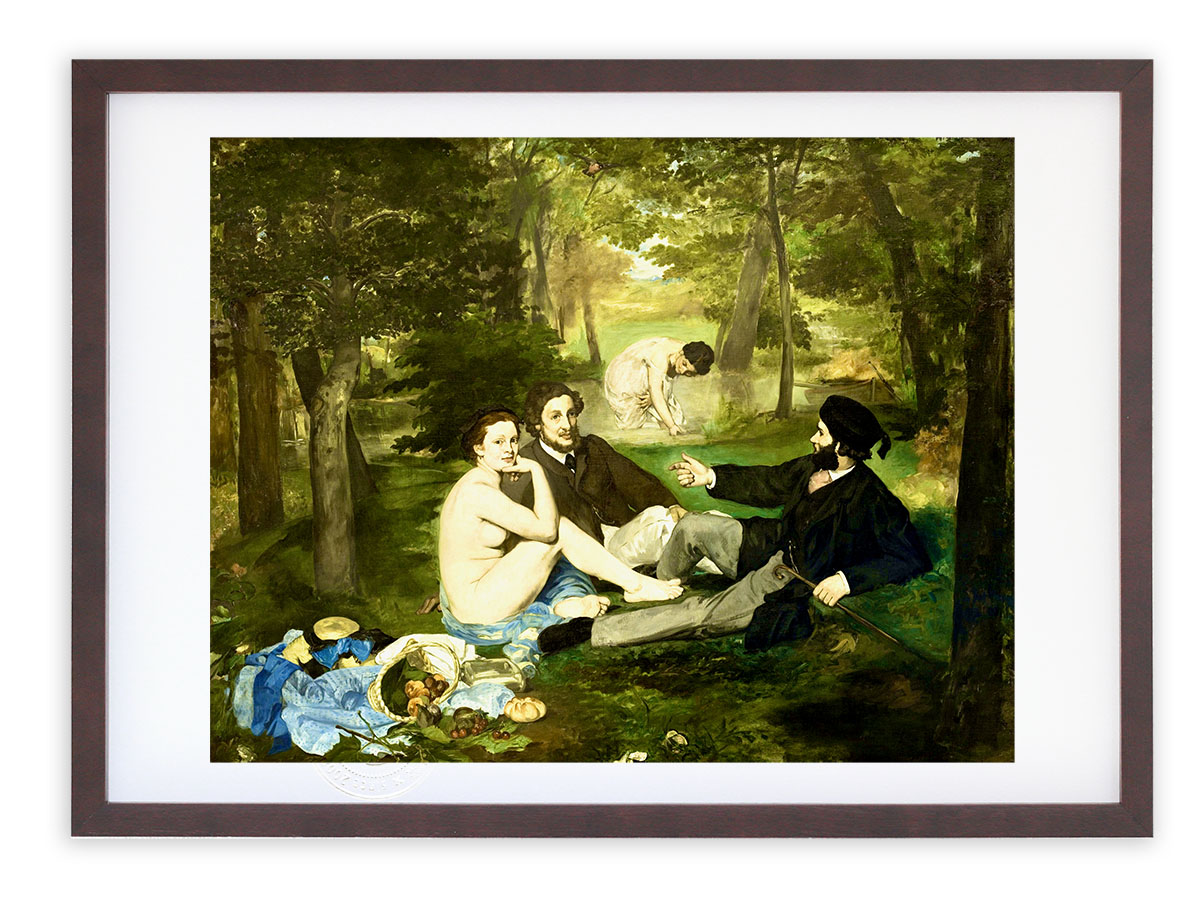 版画 絵画 名画 草上の昼食(1863) エドゥアール・マネ インテリア 壁掛け 額入り アート アートパネル モダン アートフレーム おしゃれ