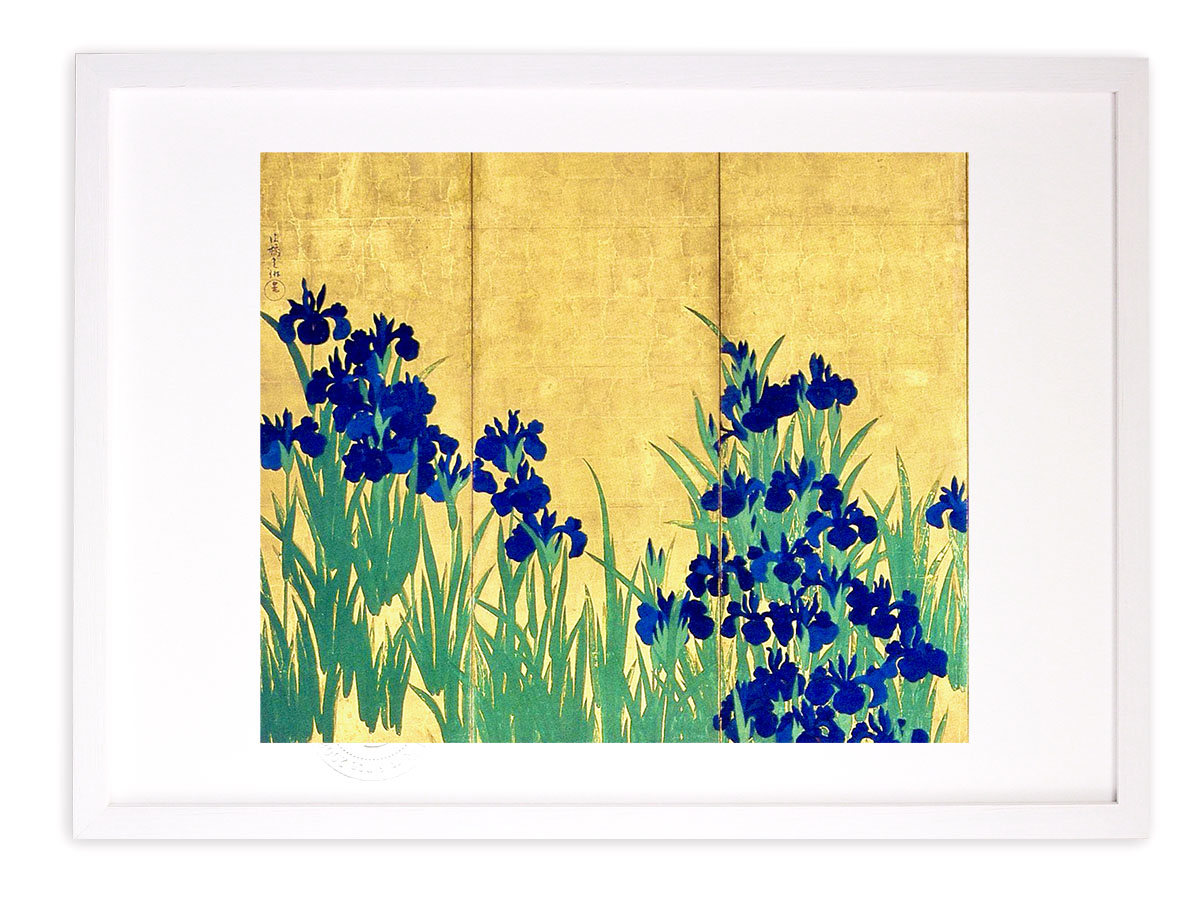 楽天市場】版画 絵画 名画 日本画 燕子花図 左隻右側 (かきつばたず