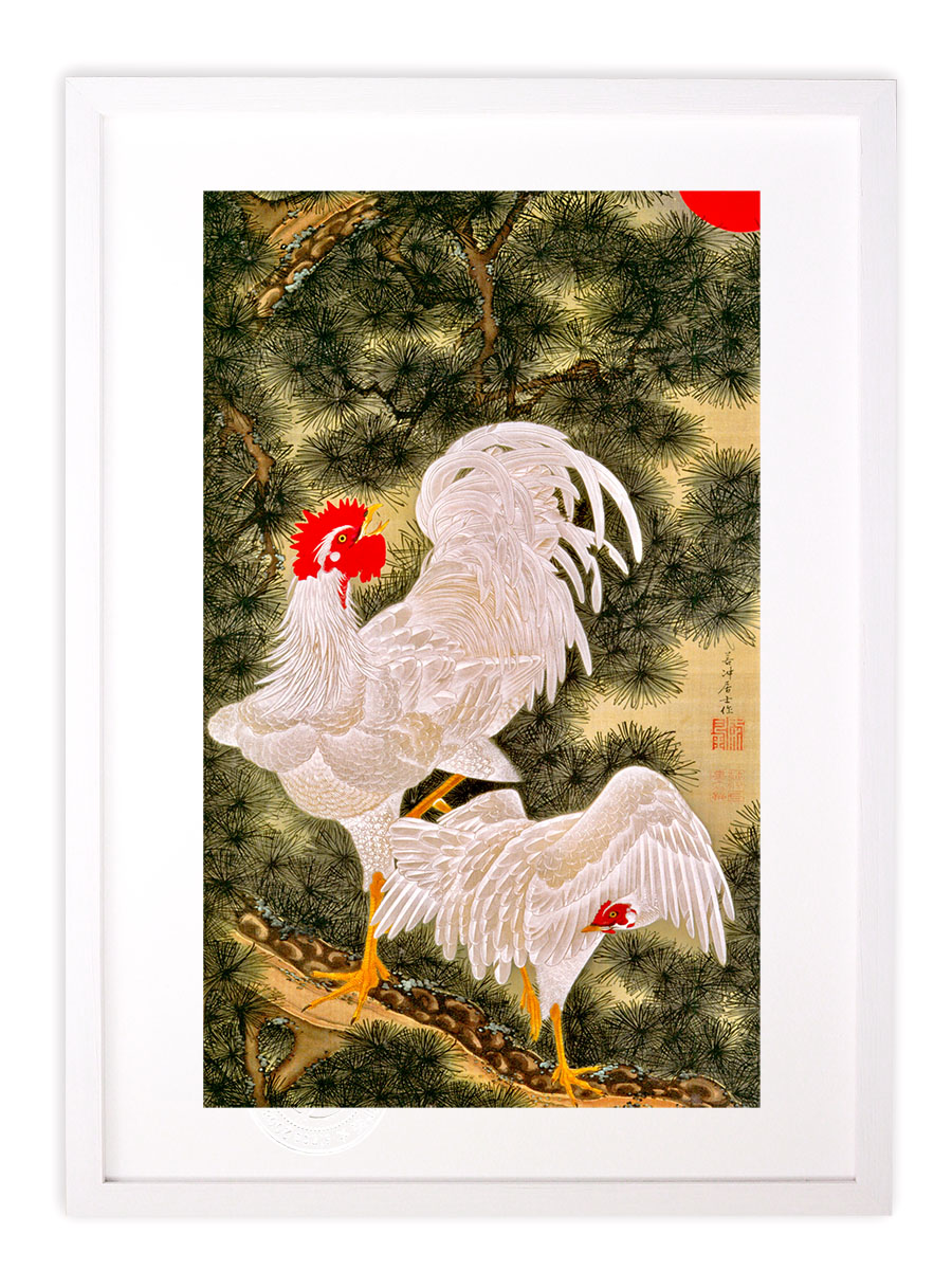 楽天市場】版画 絵画 名画 日本画 青桐に砂糖鳥図 (あおぎりにさとう