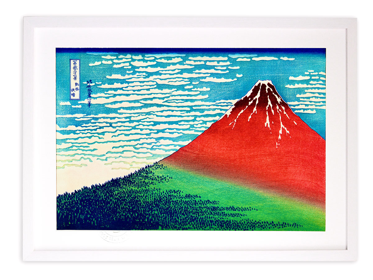 楽天市場】葛飾北斎 凱風快晴 42×34cm 日本画 富嶽三十六景 36景
