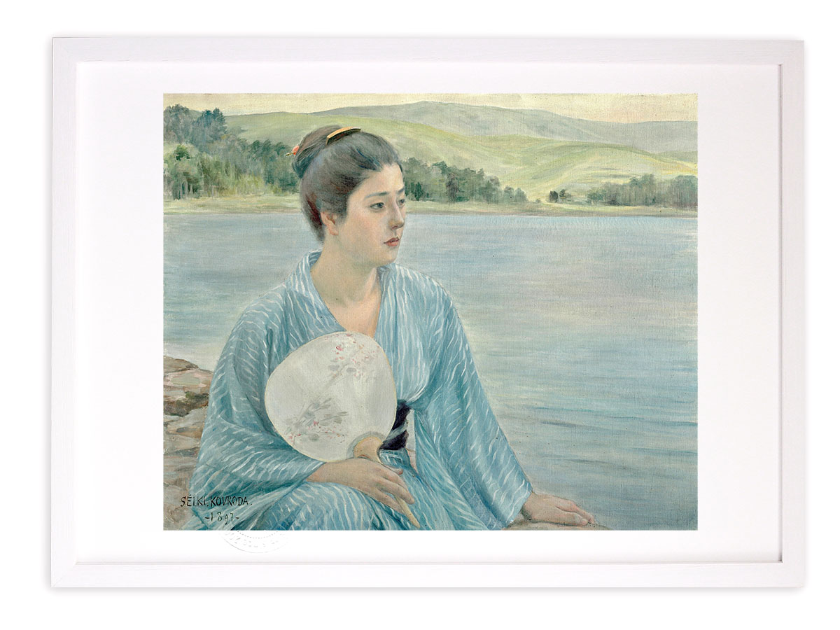 楽天市場】特価油絵 黒田清輝の名作「湖畔」 MA425 : 絵画制作専門