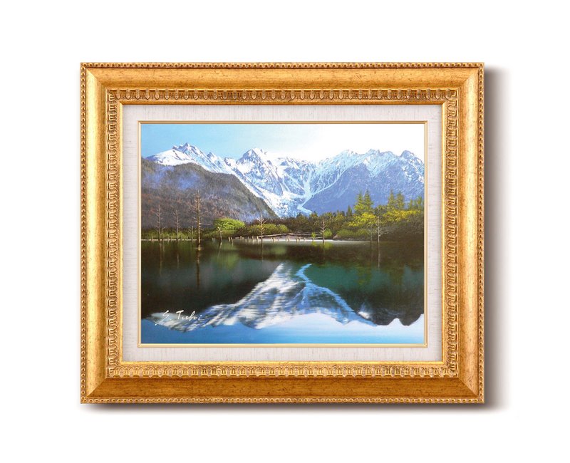 送料込 大正池アンティーク額縁 絵画込 額縁Ｆ１０サイズ 送料込 大正池アンティーク額縁 絵画込 額縁F10サイズ