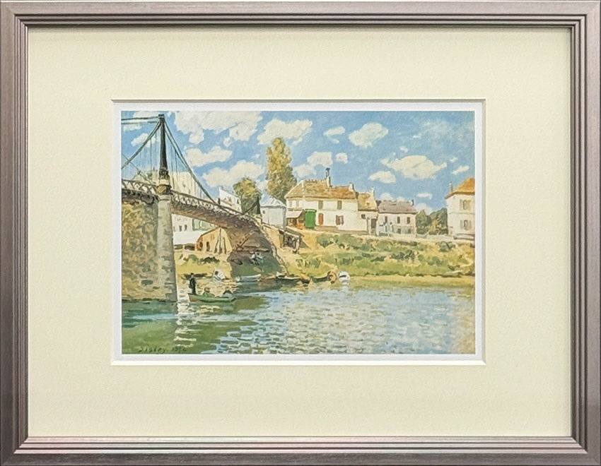 名画 シスレー ウ゛ィルヌーウ゛ ラ ガレンヌの橋 Ｓ(ＳＶ) シスレー AlfredSisley 印象派 名画 風景画 インテリア クラシック フランス ギフト セーヌ川