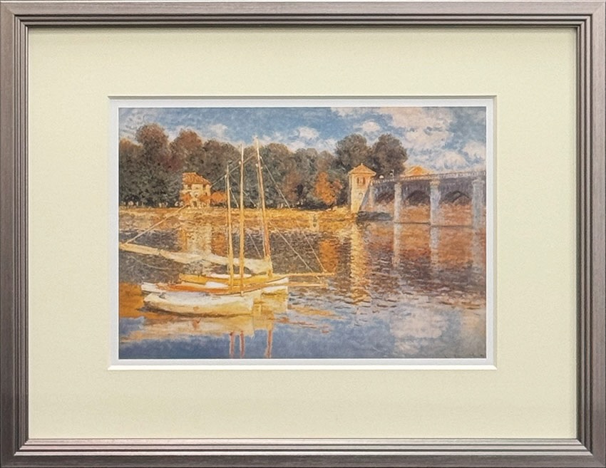 名画 モネ アルジャントゥイユの橋 Ｓ(ＳＶ) モネ ClaudeMonet 印象派 名画 睡蓮 風景画 インテリア クラシック フランス ギフト エレガント