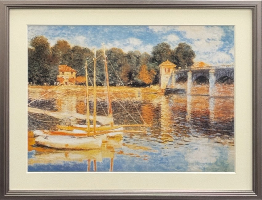 名画 モネ アルジャントゥイユの池 Ｌ(ＳＶ) モネ ClaudeMonet 印象派 名画 睡蓮 風景画 インテリア クラシック フランス ギフト エレガント