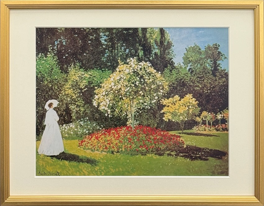 名画 モネ 庭の女性 Ｌ(ＧＤ) モネ ClaudeMonet 印象派 名画 睡蓮 風景画 インテリア クラシック フランス ギフト エレガント