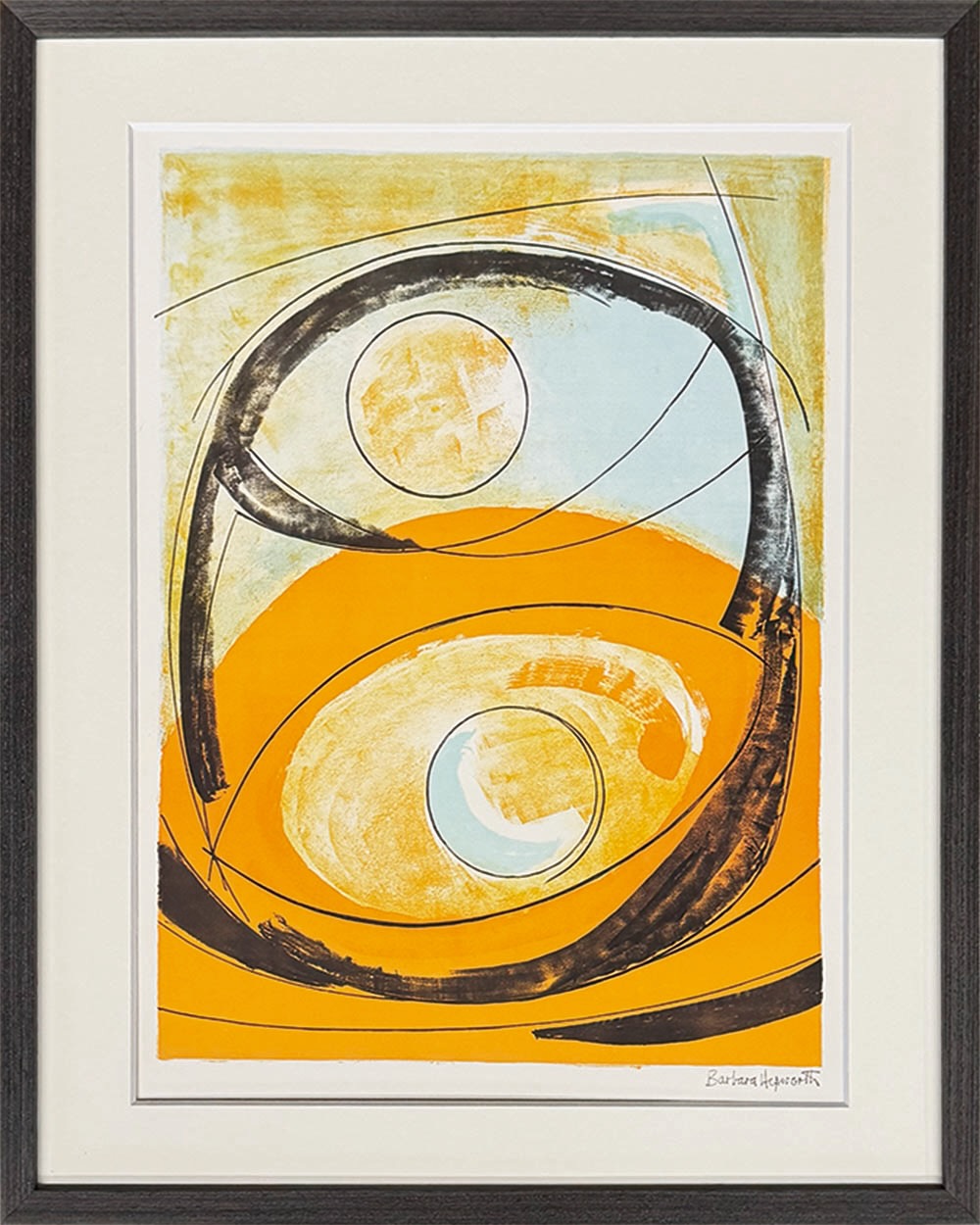 名画 抽象画 バーバラ・ヘプワース 創世,1969 北欧 アート 絵画 インテリア おしゃれ 壁掛け ギフト プレゼント モノクロ モダン