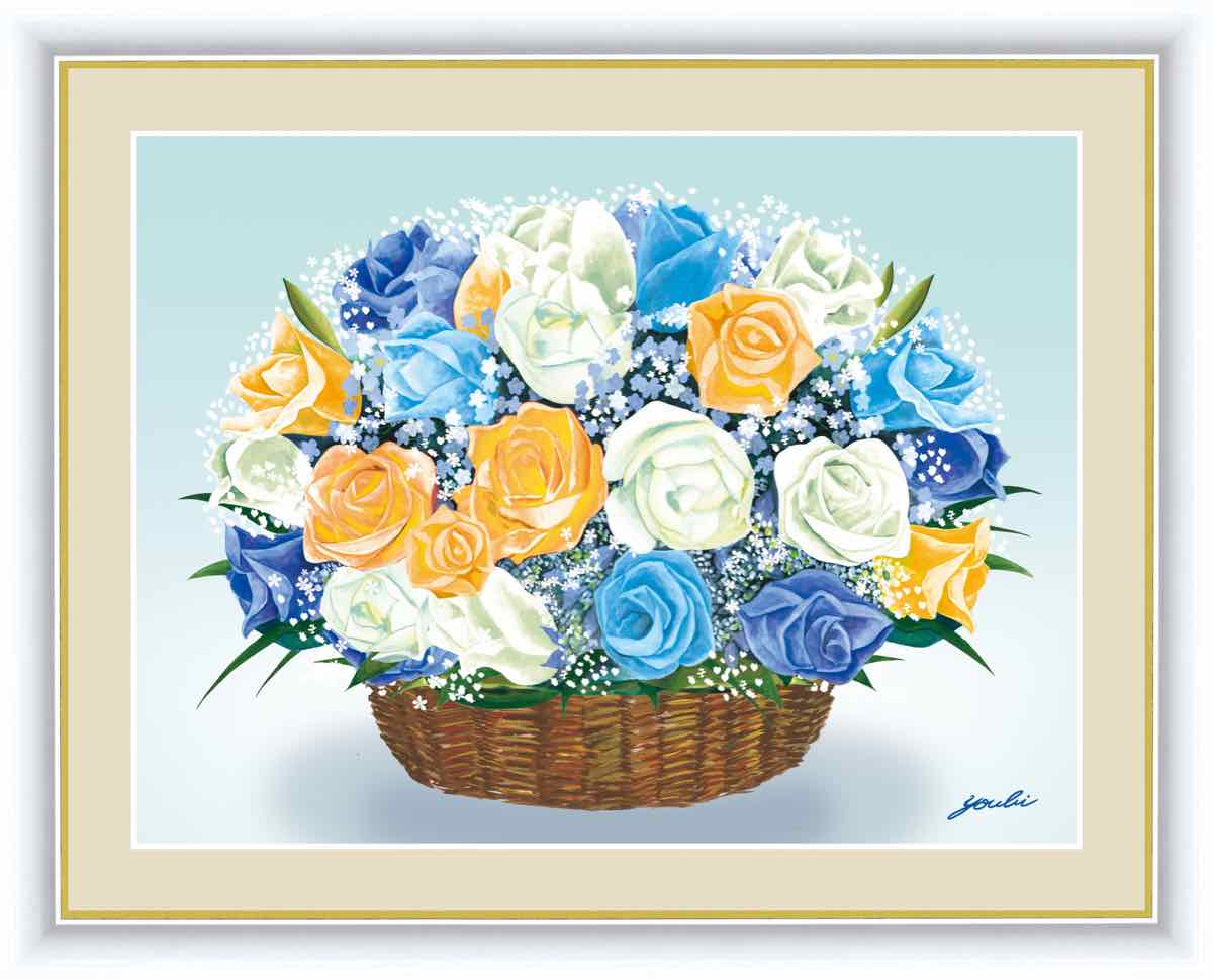 訳あり グッズ 飾る おしゃれ アートフレーム プレゼント リビング アート 額装込 額入り 高精細巧芸画 インテリア 手彩仕上 洋美 バラのブーケ しあわせのブーケ 絵画 ギフト 巣ごもり Lサイズ Sk G4 Ab055 F6 Hamrahtrader Com