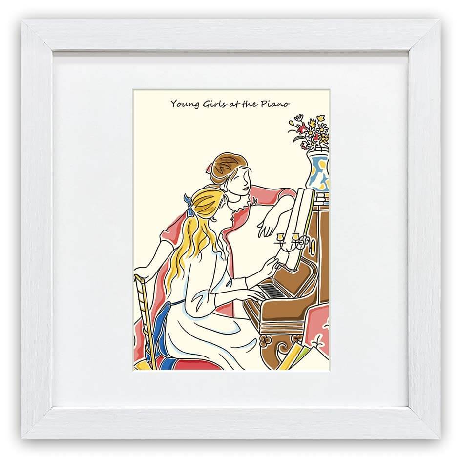 楽天市場】絵画 世界の名画 ピアノに寄る少女たち ピエール