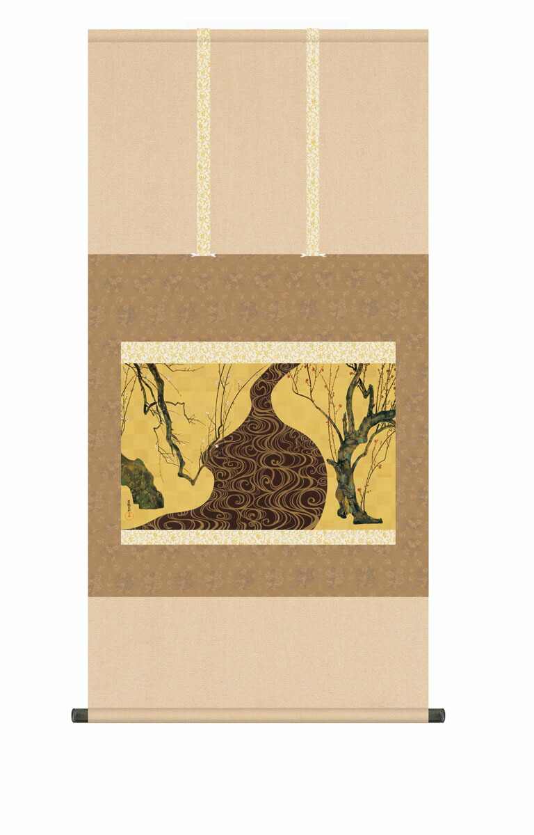 楽天市場】白梅 /尾形光琳画 紅白梅図屏風/七宝焼 額 アート 縁起物