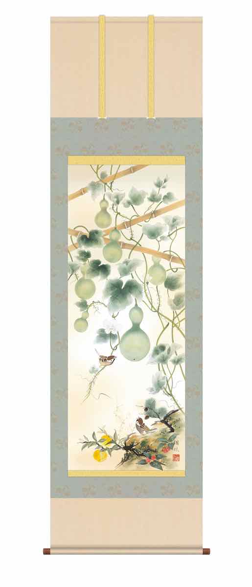 楽天市場】掛け軸 掛軸 開運画 縁起画 開運六瓢息災図 かいうん