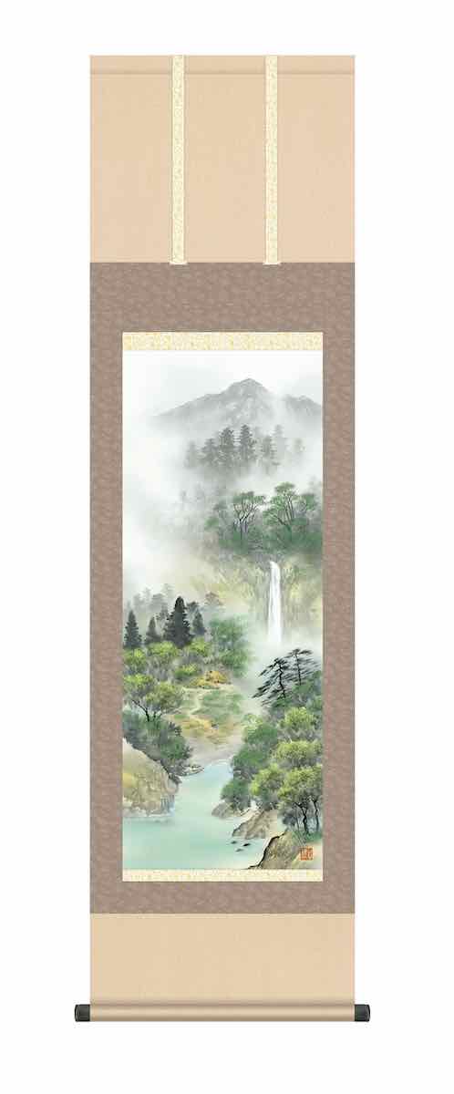 【楽天市場】【スーパーSALE10％OFF】10年保証 掛け軸 山水画