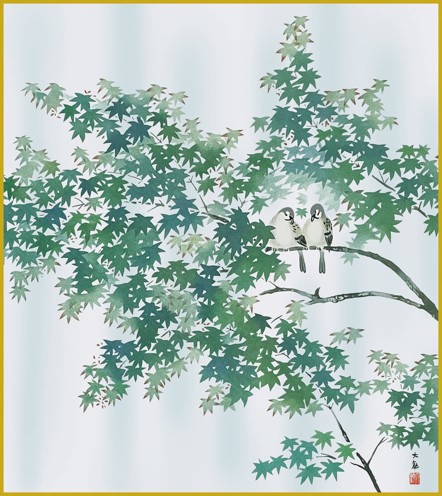 楽天市場】色紙 色紙掛けなし 色紙絵 和風 山茶花 田村竹世 モダン