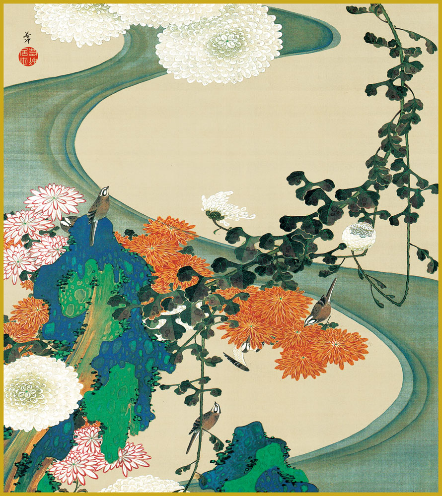 楽天市場】色紙 色紙掛けなし 色紙絵 和風 老松白鳳図 伊藤若冲 モダン