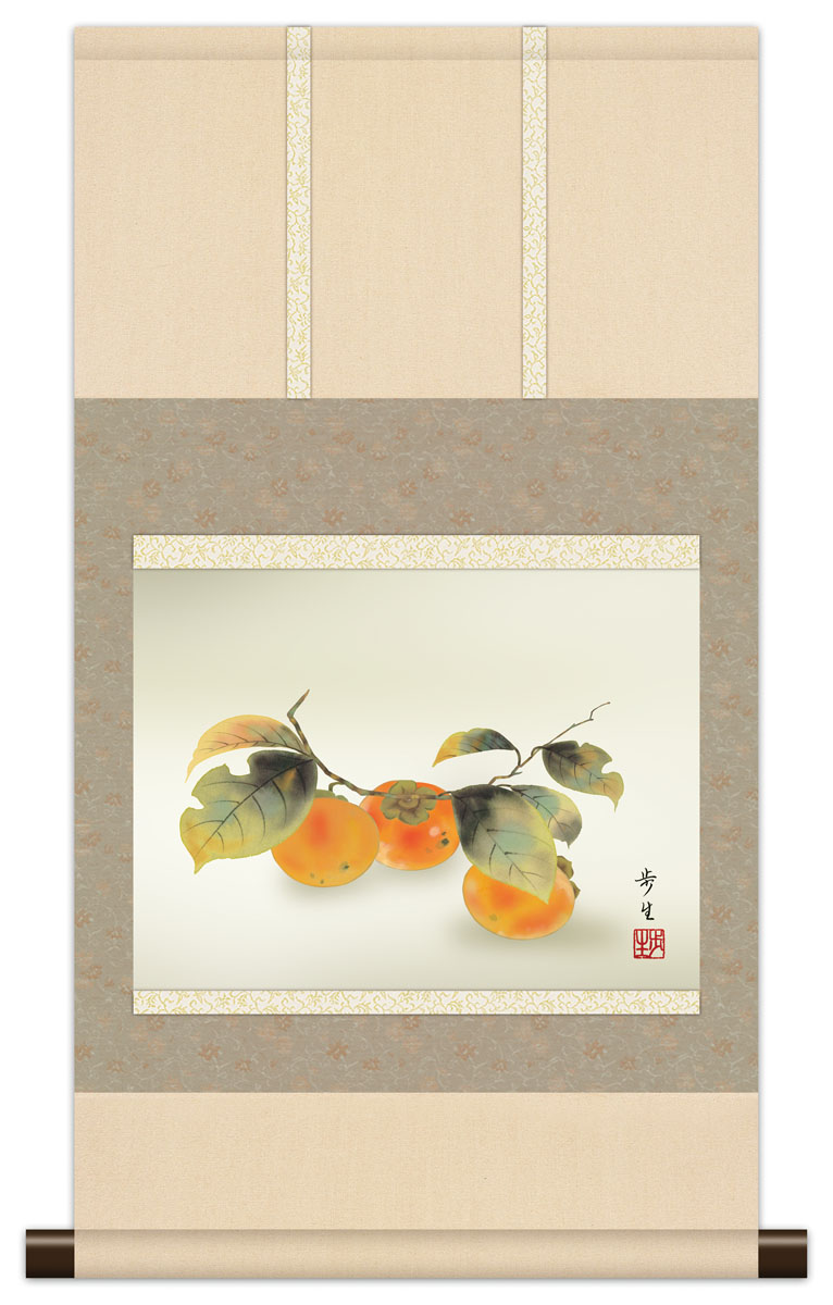 楽天市場】10年保証 掛け軸 ミニ掛け軸 和風 花鳥画 秋掛け 紅葉