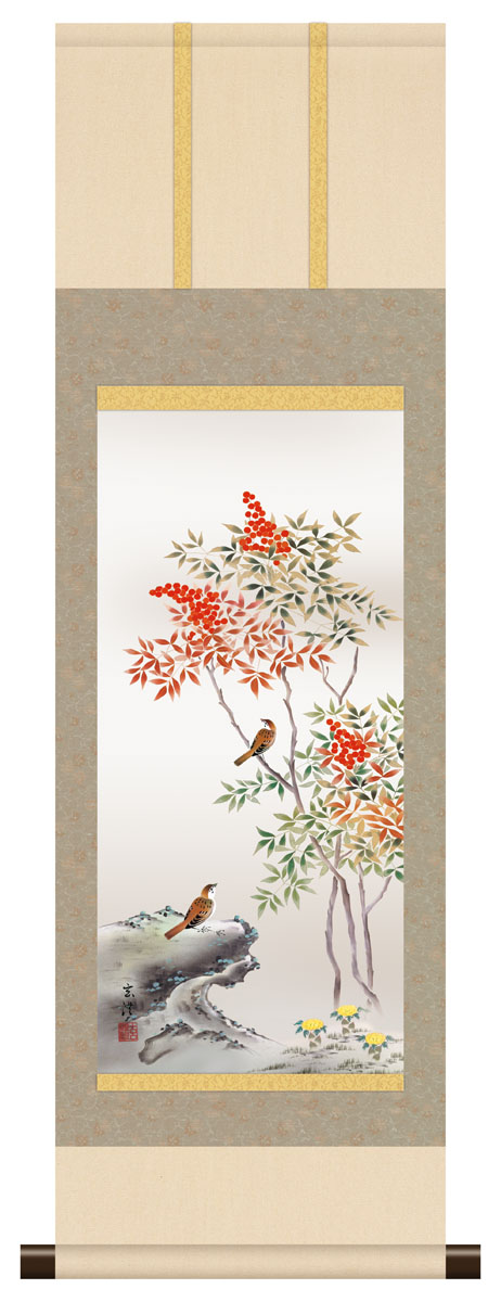 楽天市場】【抽選ポイント100％バック】10年保証 掛け軸 ミニ